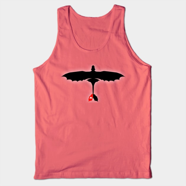 How to Train Your Dragon - Night Fury - Toothless Silhouette Tank Top by Go Brit